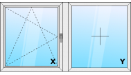 Kétrészes ablak BNY+FIX