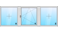 Háromrészes ablak FIX+BNY+FIX